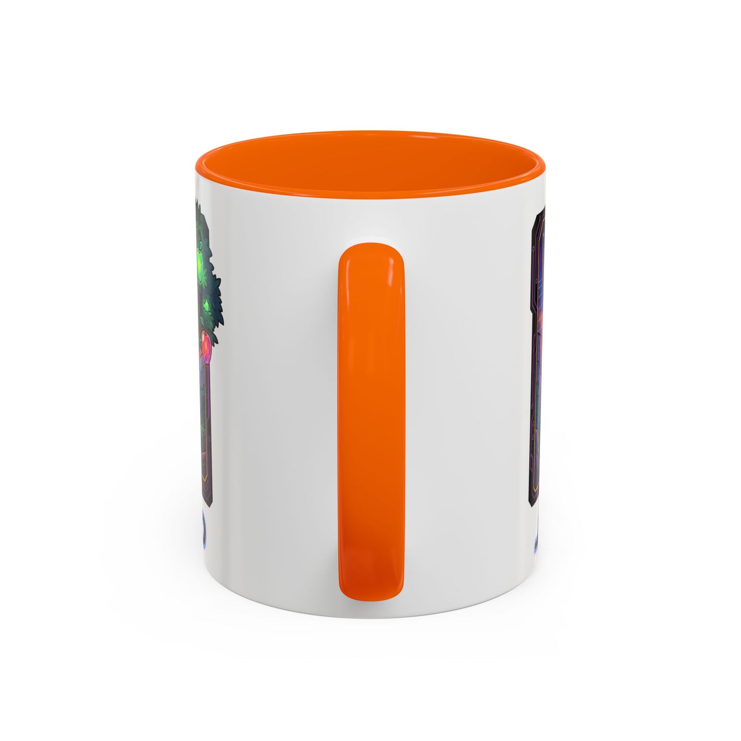 Johnny Appleseed Accent Coffee Mug — Colorful Retro Nature Art (11/15oz)