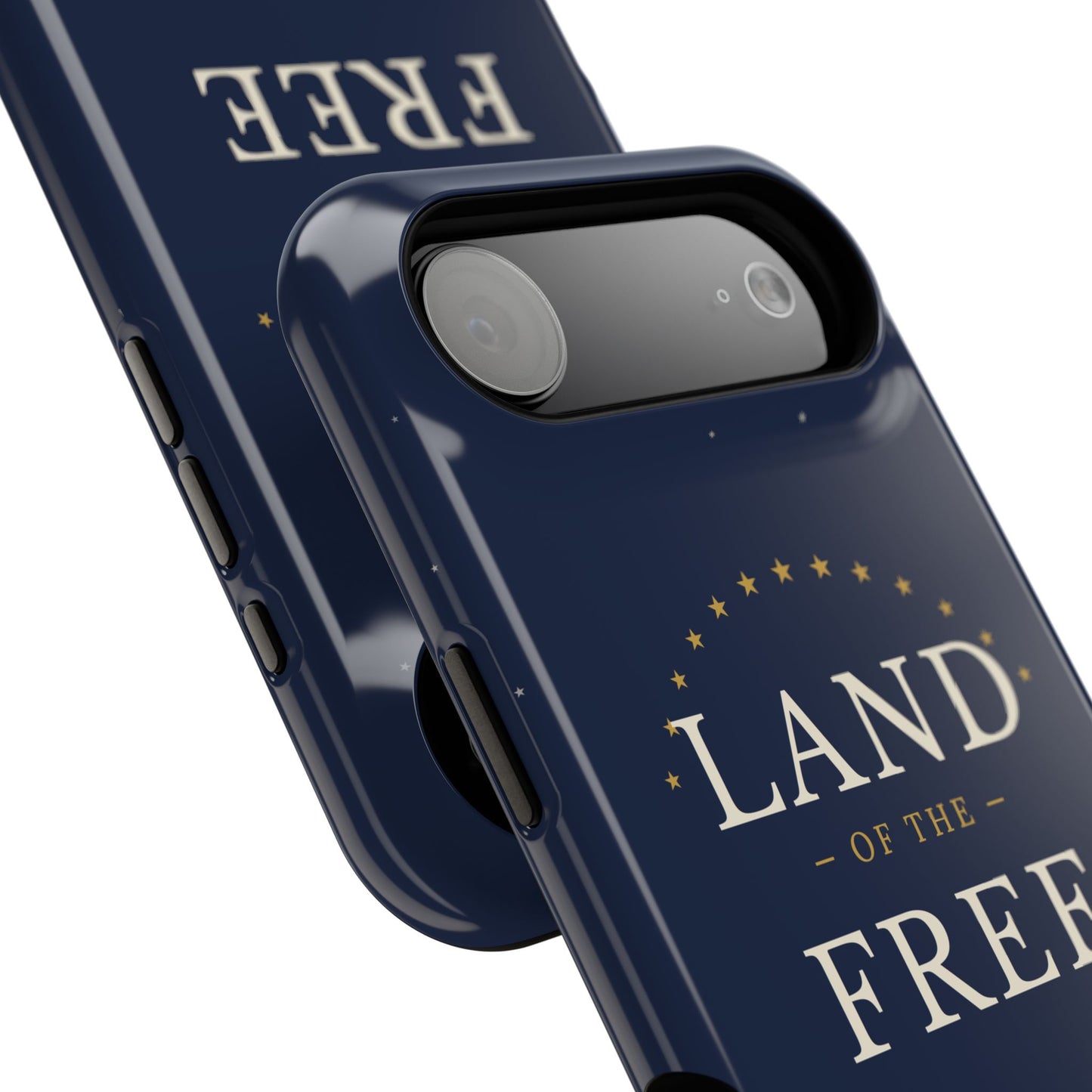 Land of the Free iPhone Impact-Resistant Case — Patriotic Stars & Stripes Phone Cover