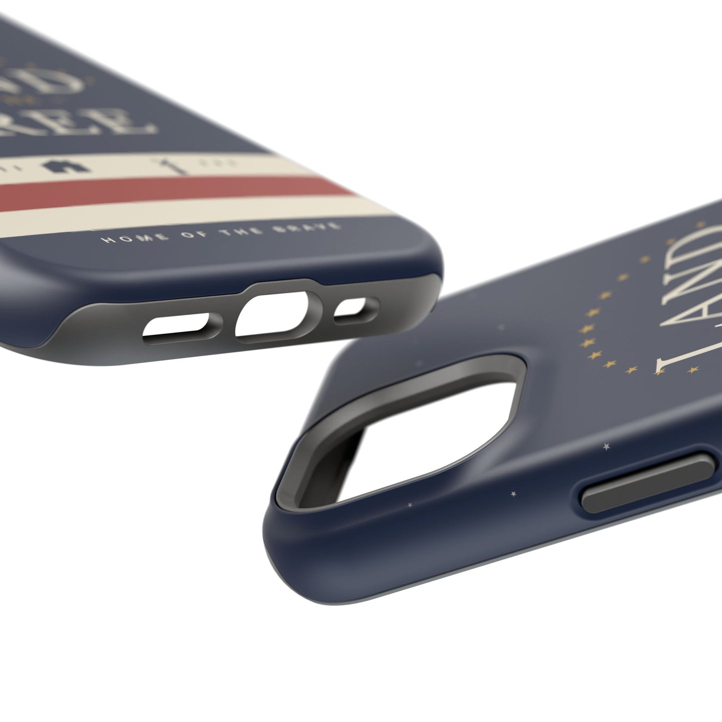 Land of the Free iPhone Impact-Resistant Case — Patriotic Stars & Stripes Phone Cover