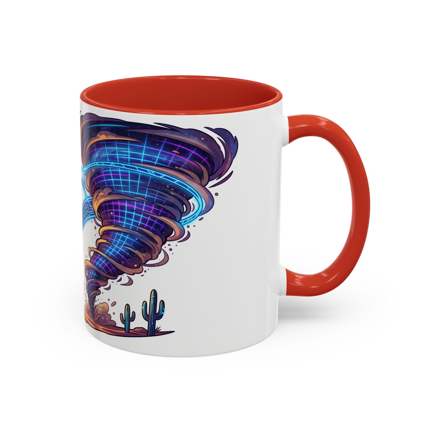 Cowboy vs. Tornado Accent Coffee Mug — Western Fantasy 11oz/15oz