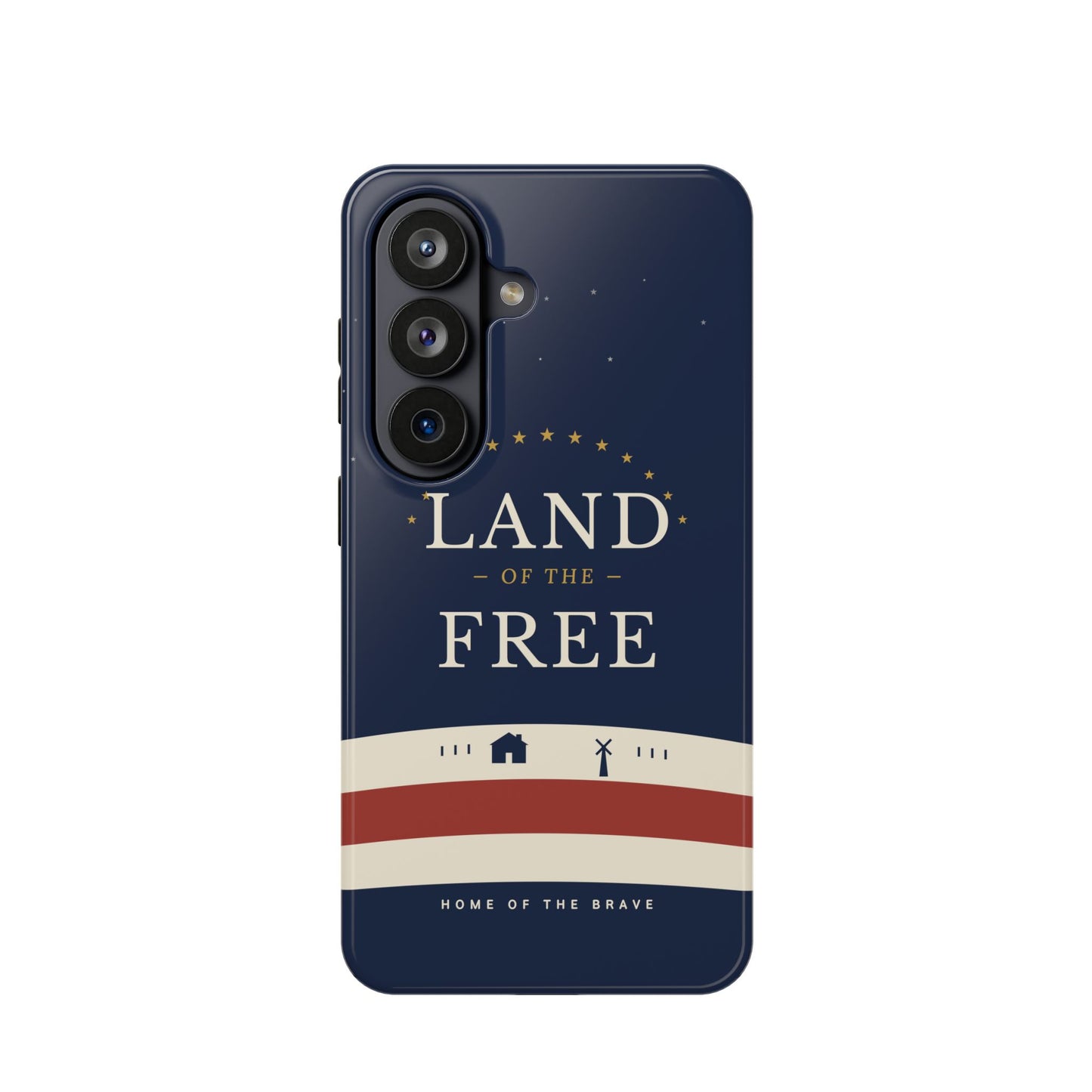 Land of the Free iPhone Impact-Resistant Case — Patriotic Stars & Stripes Phone Cover