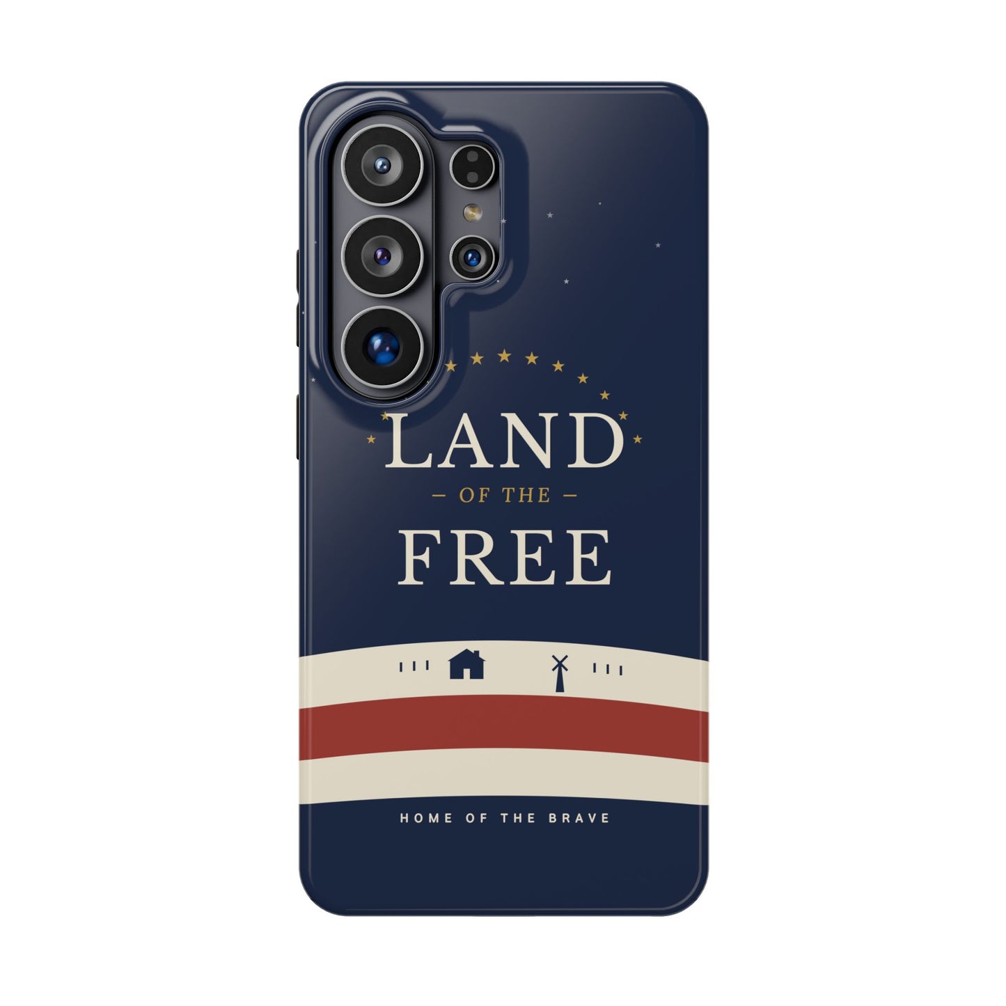 Land of the Free iPhone Impact-Resistant Case — Patriotic Stars & Stripes Phone Cover