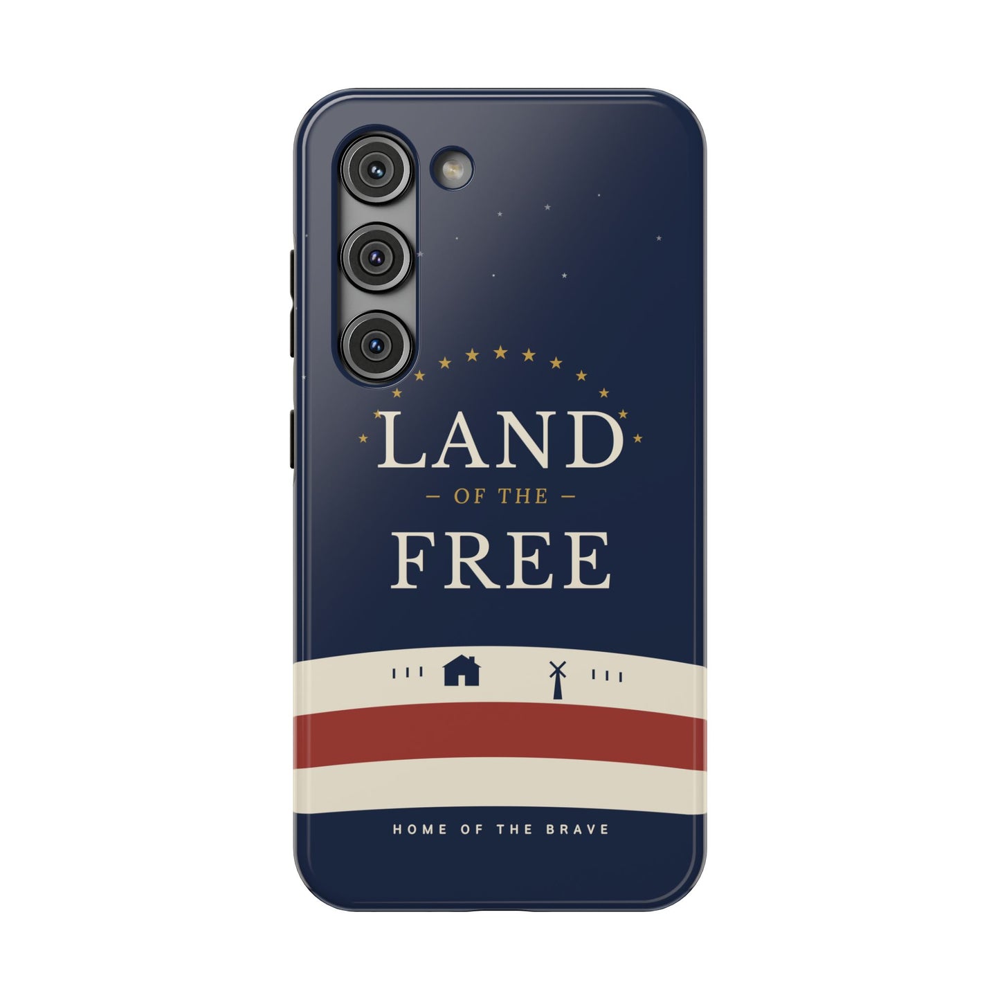 Land of the Free iPhone Impact-Resistant Case — Patriotic Stars & Stripes Phone Cover