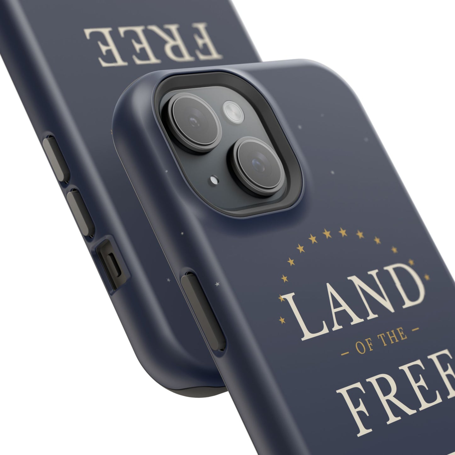 Land of the Free iPhone Impact-Resistant Case — Patriotic Stars & Stripes Phone Cover