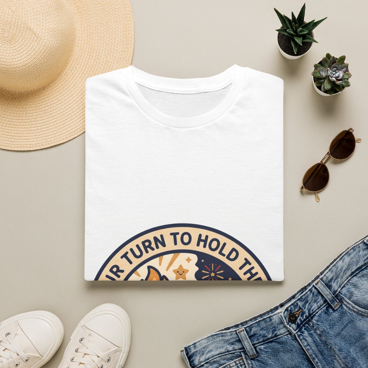 T-Shirt — “It's Your Turn to Hold the Torch” Retro Patriotic Graphic Tee