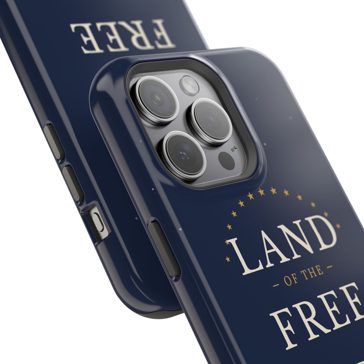 Land of the Free iPhone Impact-Resistant Case — Patriotic Stars & Stripes Phone Cover