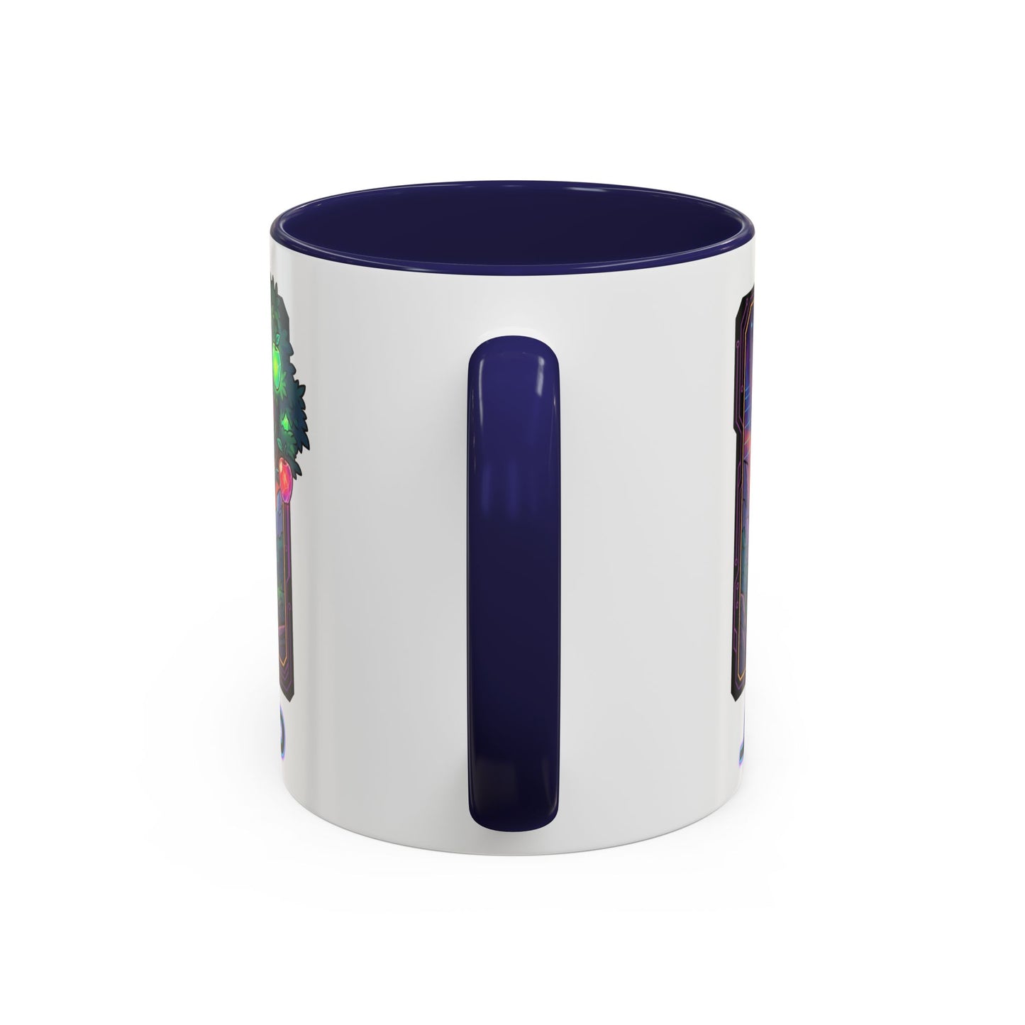 Johnny Appleseed Accent Coffee Mug — Colorful Retro Nature Art (11/15oz)
