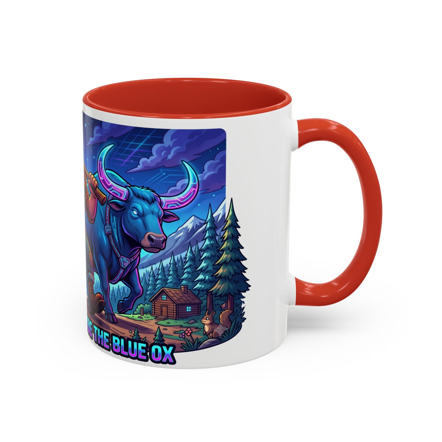 Paul Bunyan & Babe the Blue Ox Coffee Mug — Rustic Lumberjack Accent Mug