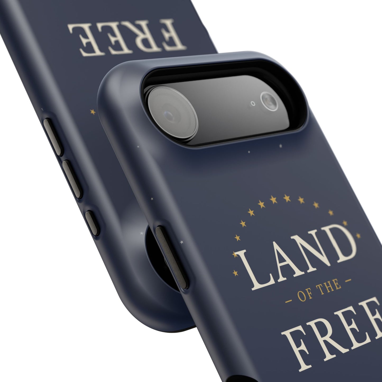 Land of the Free iPhone Impact-Resistant Case — Patriotic Stars & Stripes Phone Cover
