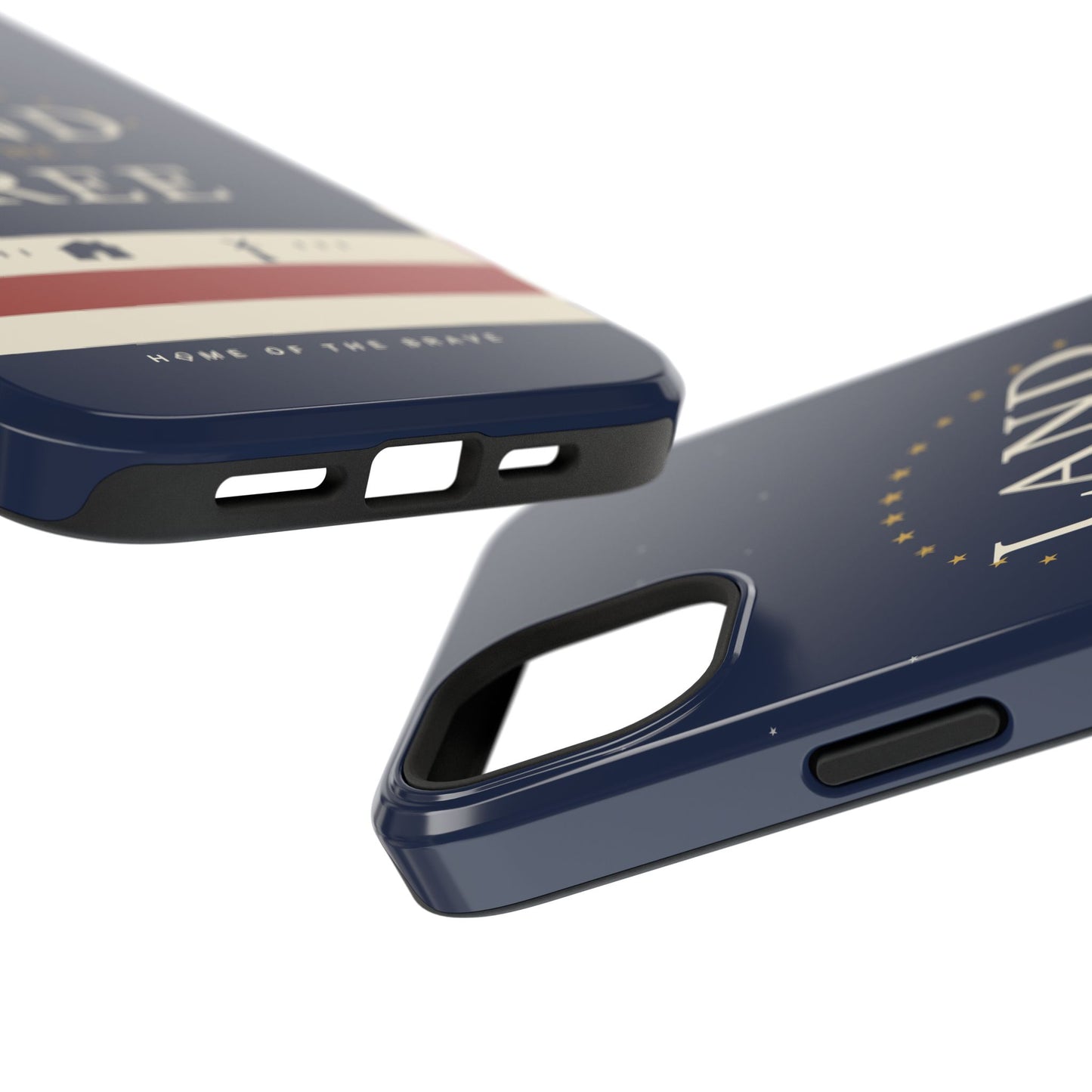 Land of the Free iPhone Impact-Resistant Case — Patriotic Stars & Stripes Phone Cover