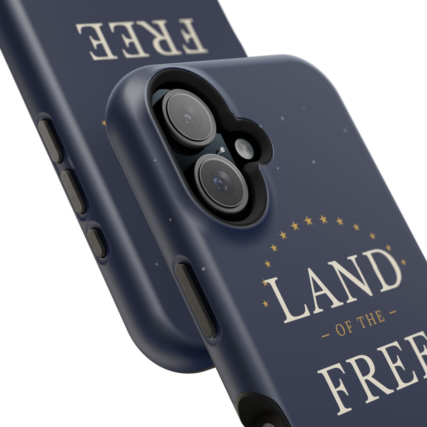 Land of the Free iPhone Impact-Resistant Case — Patriotic Stars & Stripes Phone Cover