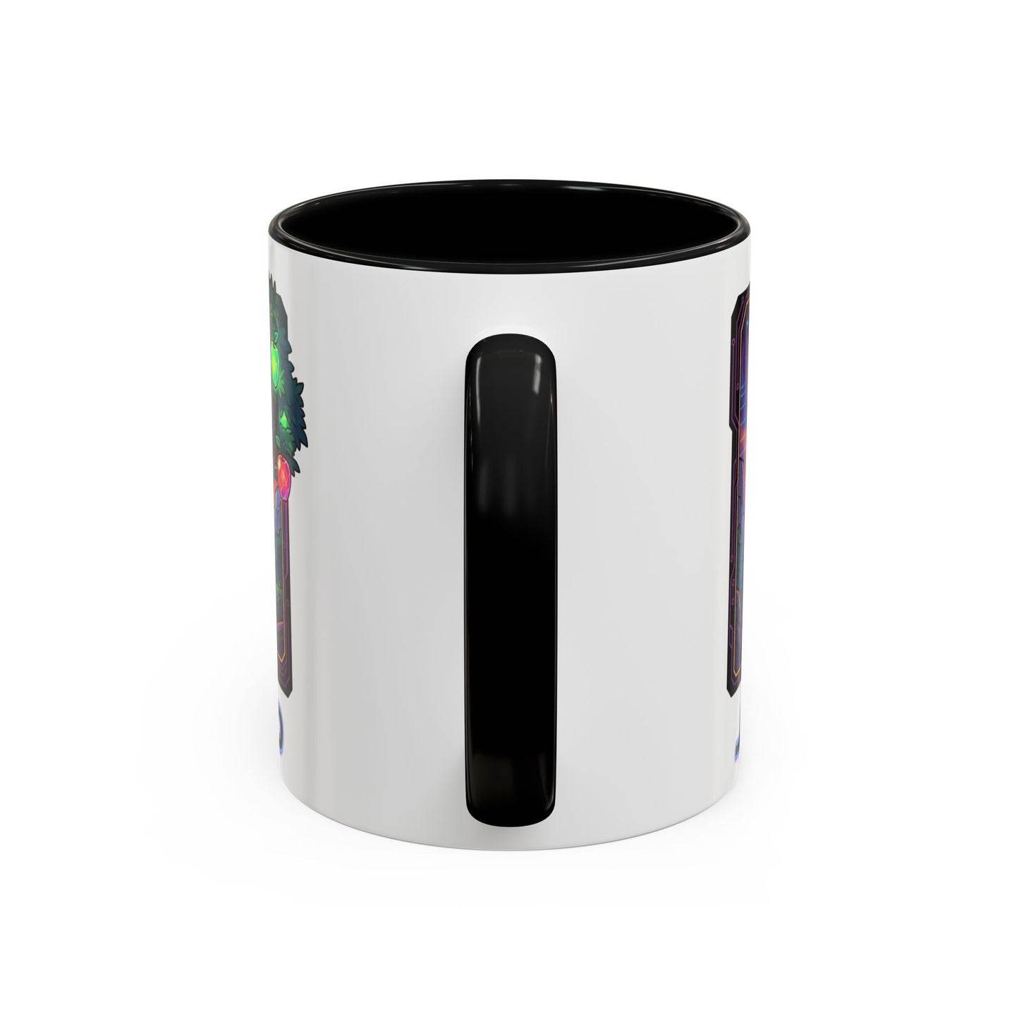 Johnny Appleseed Accent Coffee Mug — Colorful Retro Nature Art (11/15oz)