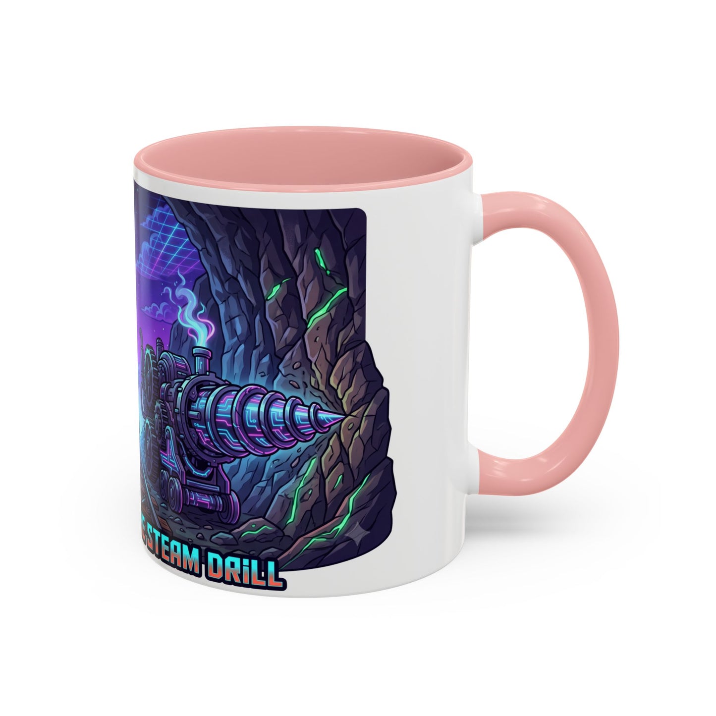 Steam Drill Band Coffee Mug — 'John Henry & The Steam Drill' Retro Rock Music Mug