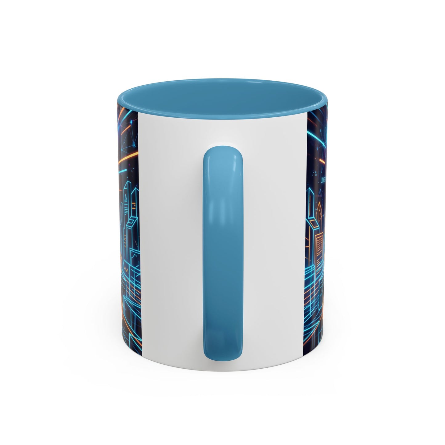 Quantum Mechanics Team Accent Coffee Mug — Cute Scientist Cartoon Design (11/15oz)