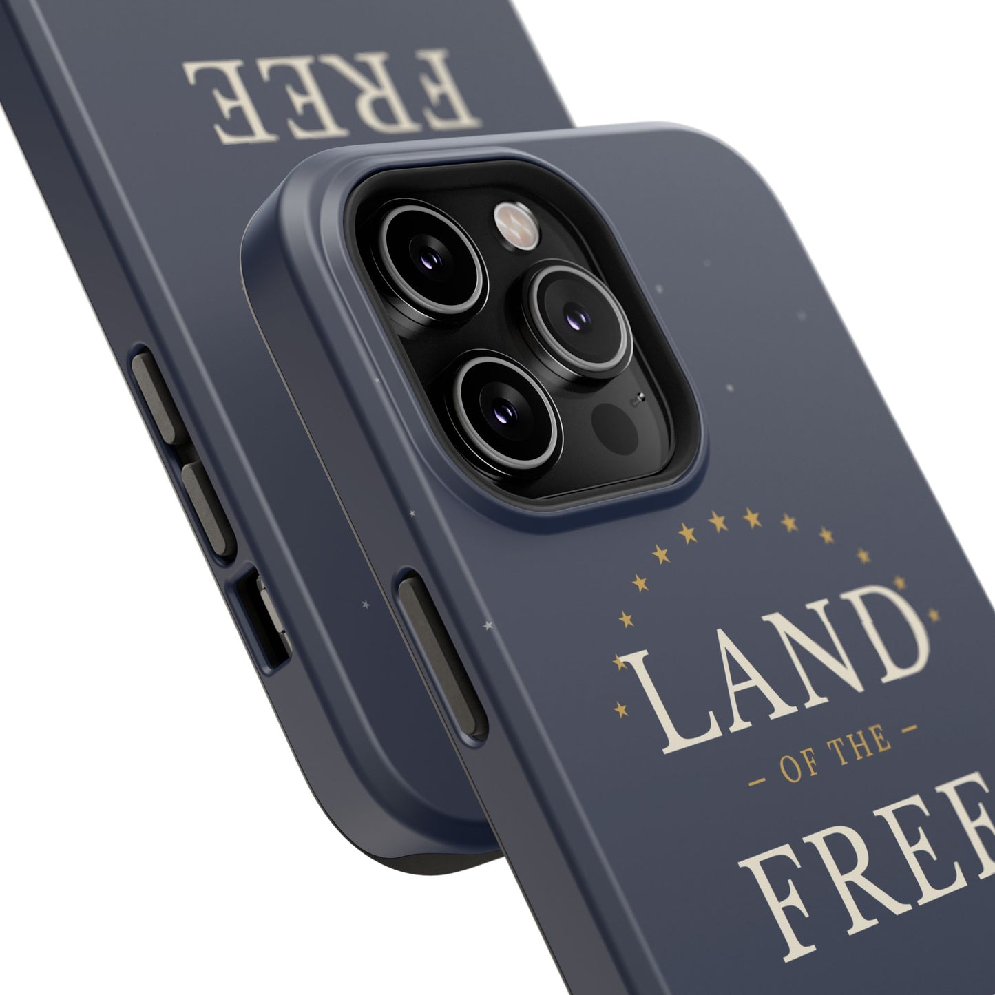 Land of the Free iPhone Impact-Resistant Case — Patriotic Stars & Stripes Phone Cover