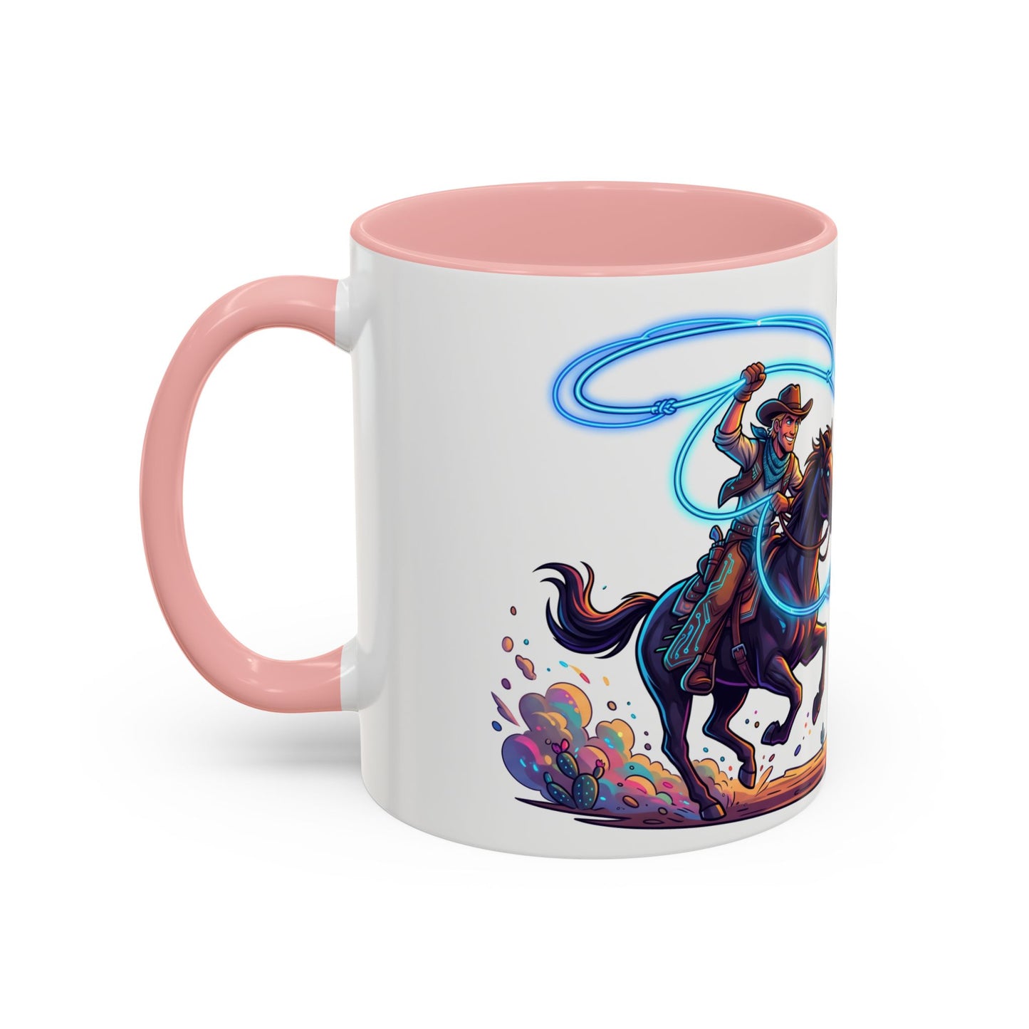 Cowboy vs. Tornado Accent Coffee Mug — Western Fantasy 11oz/15oz