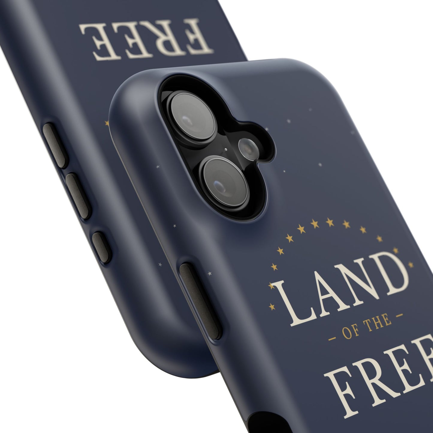 Land of the Free iPhone Impact-Resistant Case — Patriotic Stars & Stripes Phone Cover