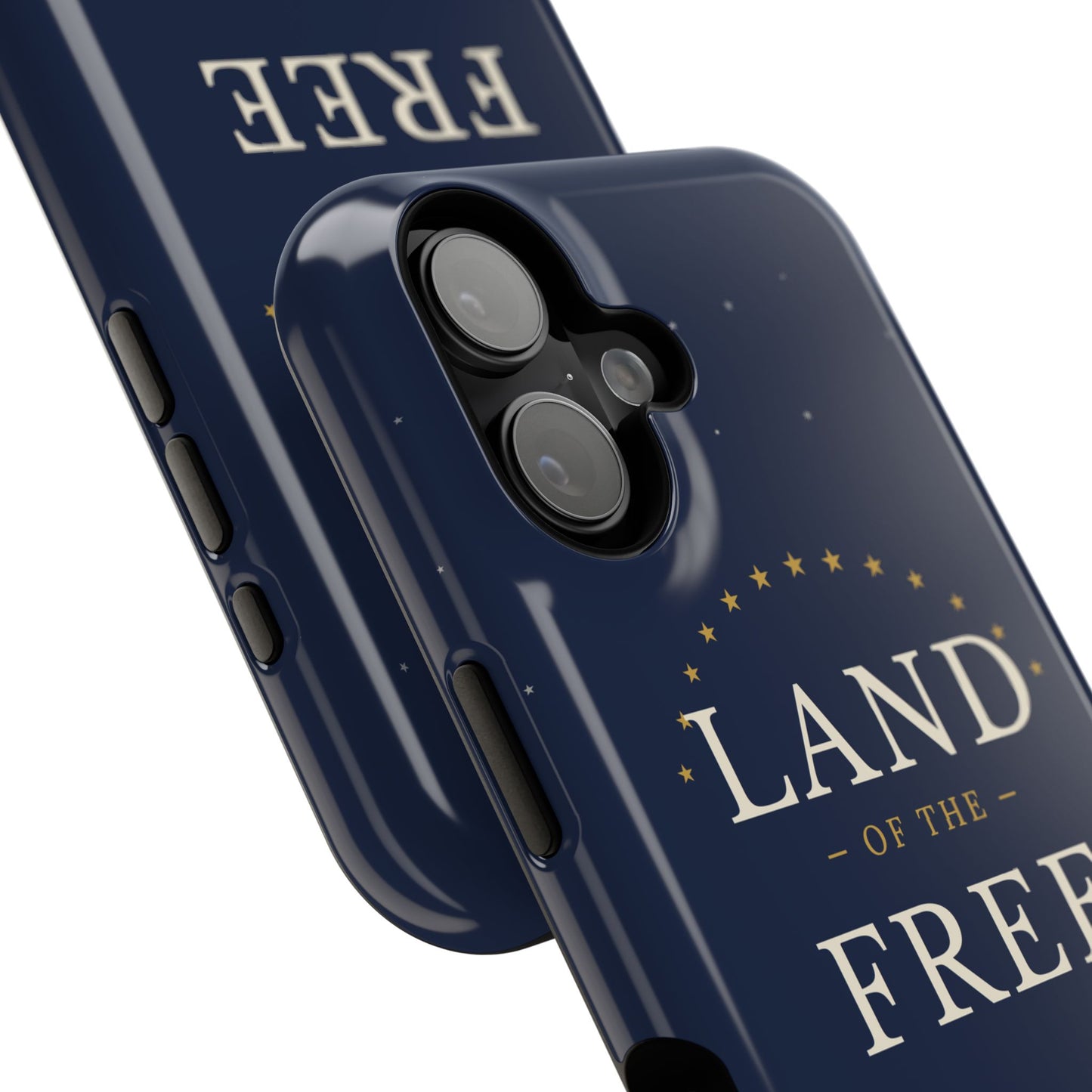 Land of the Free iPhone Impact-Resistant Case — Patriotic Stars & Stripes Phone Cover