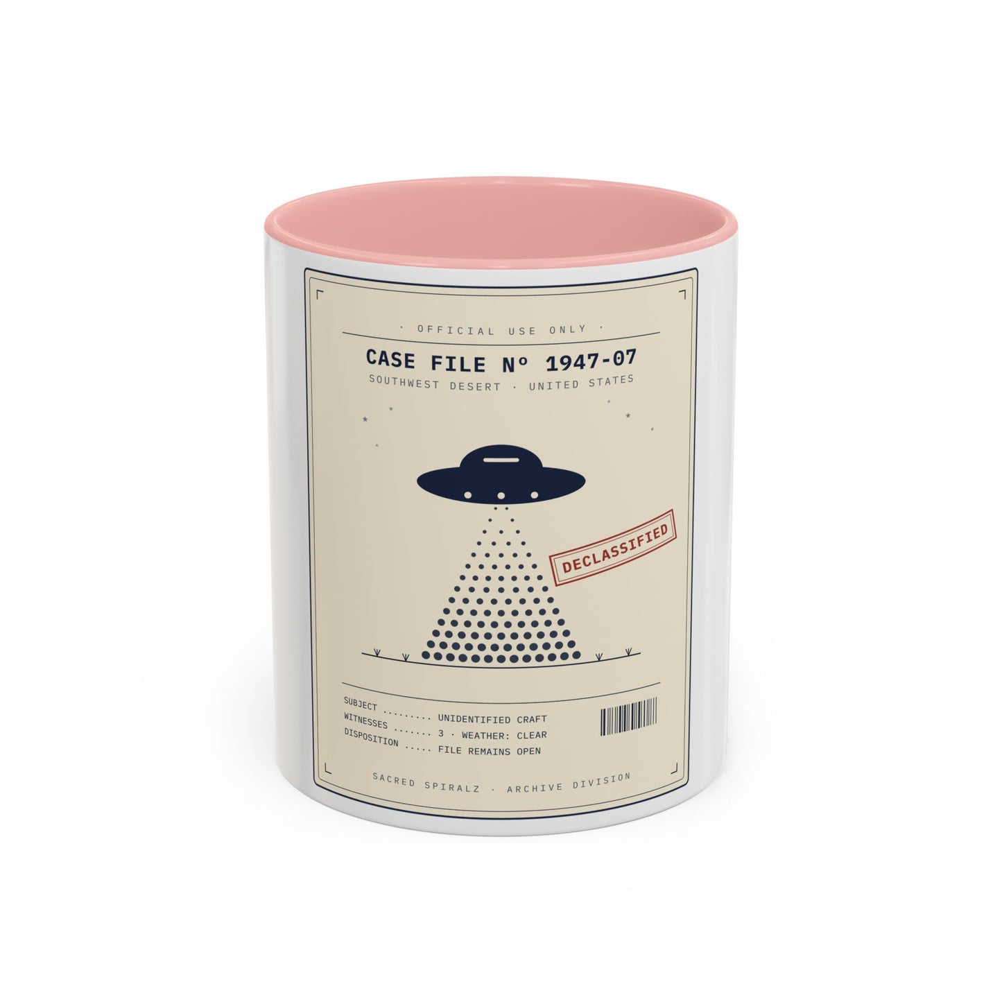 UFO Case File Coffee Mug — Declassified Alien Abduction Design (11/15oz)