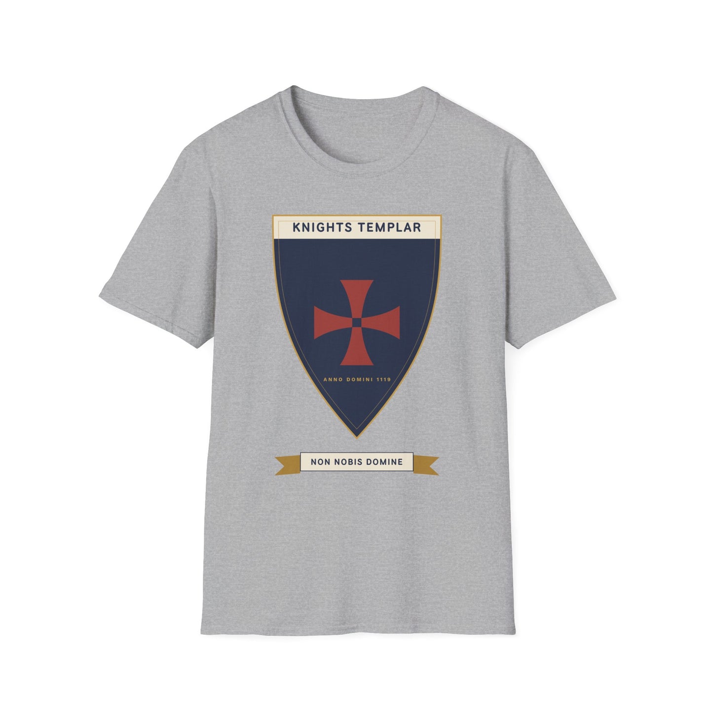 Knights Templar Shield T-Shirt — Vintage Crusader Cross Tee