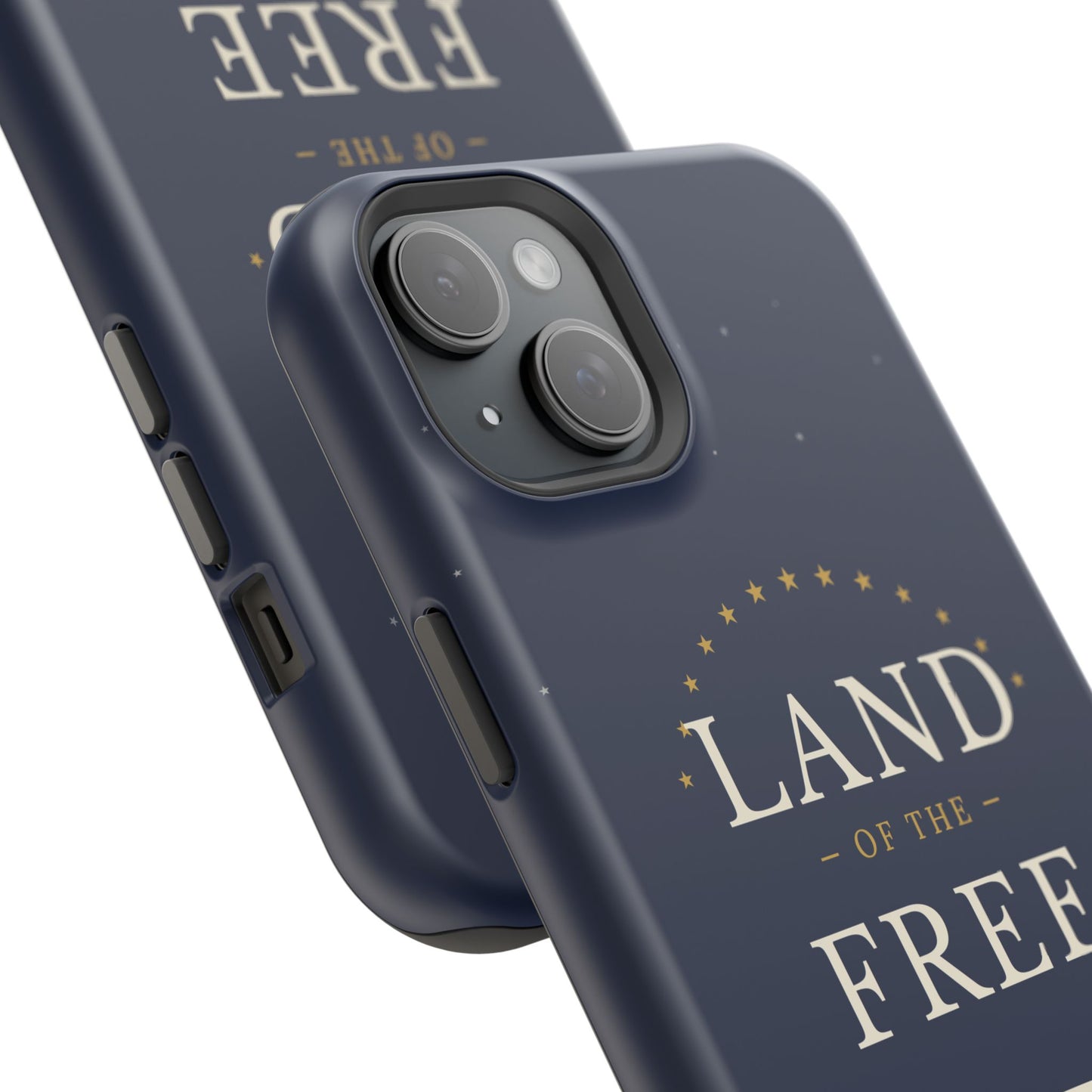 Land of the Free iPhone Impact-Resistant Case — Patriotic Stars & Stripes Phone Cover