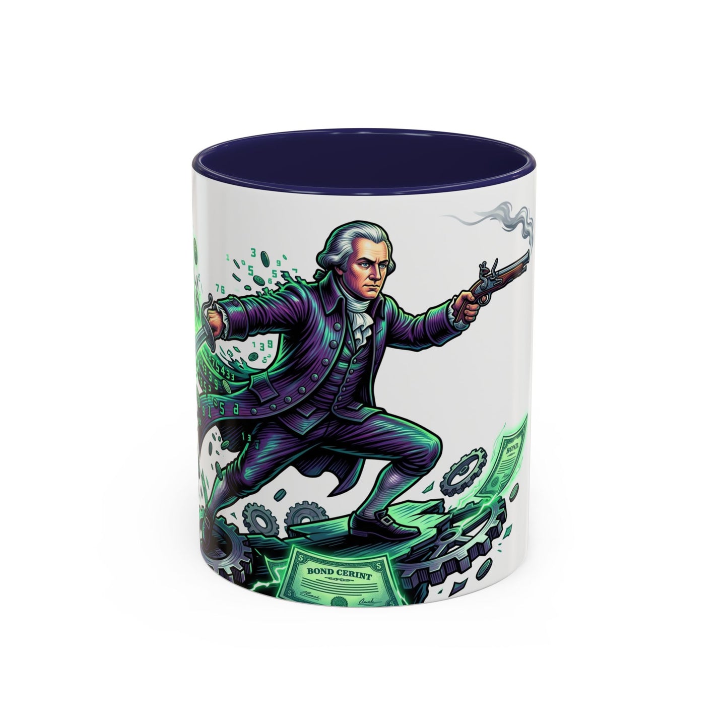 Hamilton 'Revolutionary Cash Cavalier' Accent Coffee Mug (11/15 oz)
