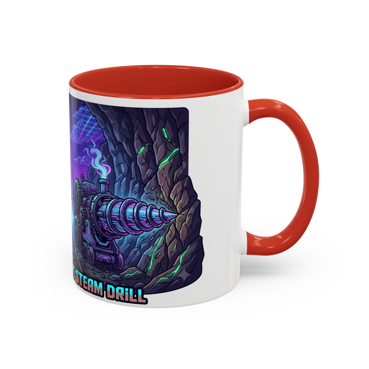 Steam Drill Band Coffee Mug — 'John Henry & The Steam Drill' Retro Rock Music Mug
