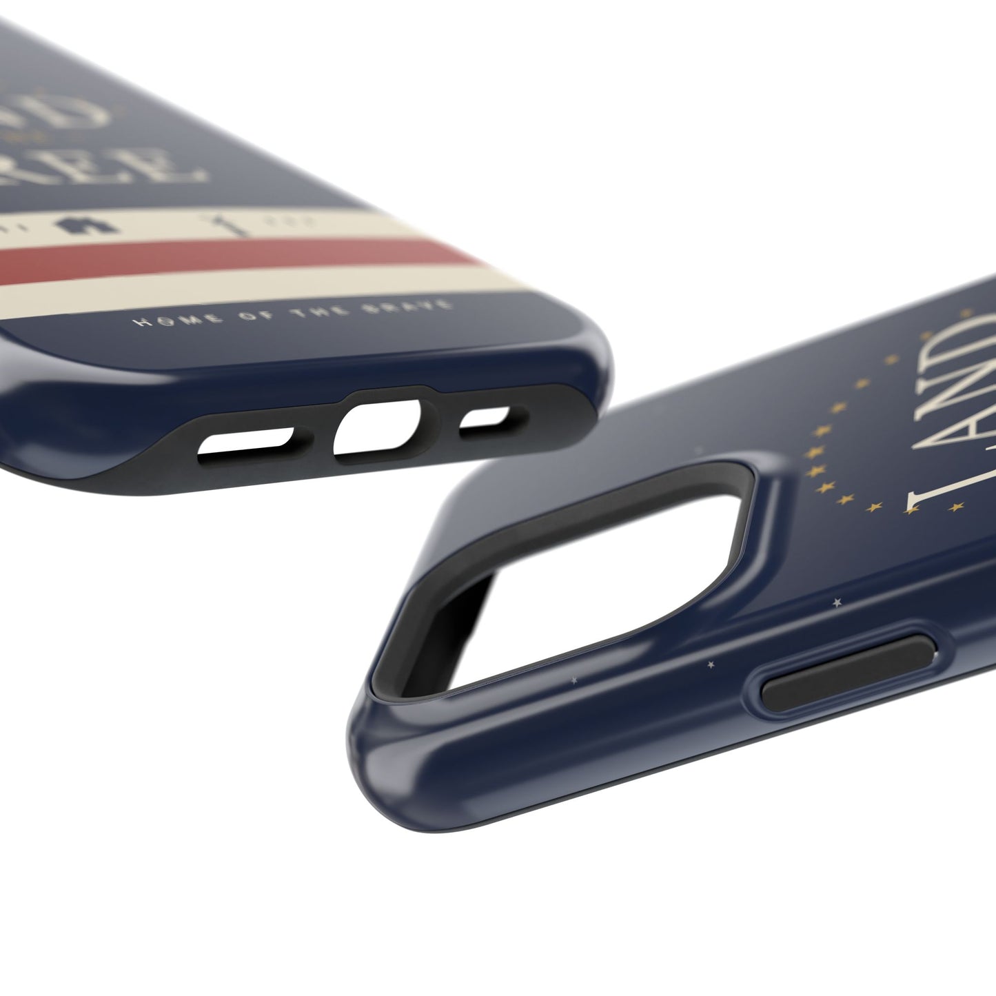 Land of the Free iPhone Impact-Resistant Case — Patriotic Stars & Stripes Phone Cover