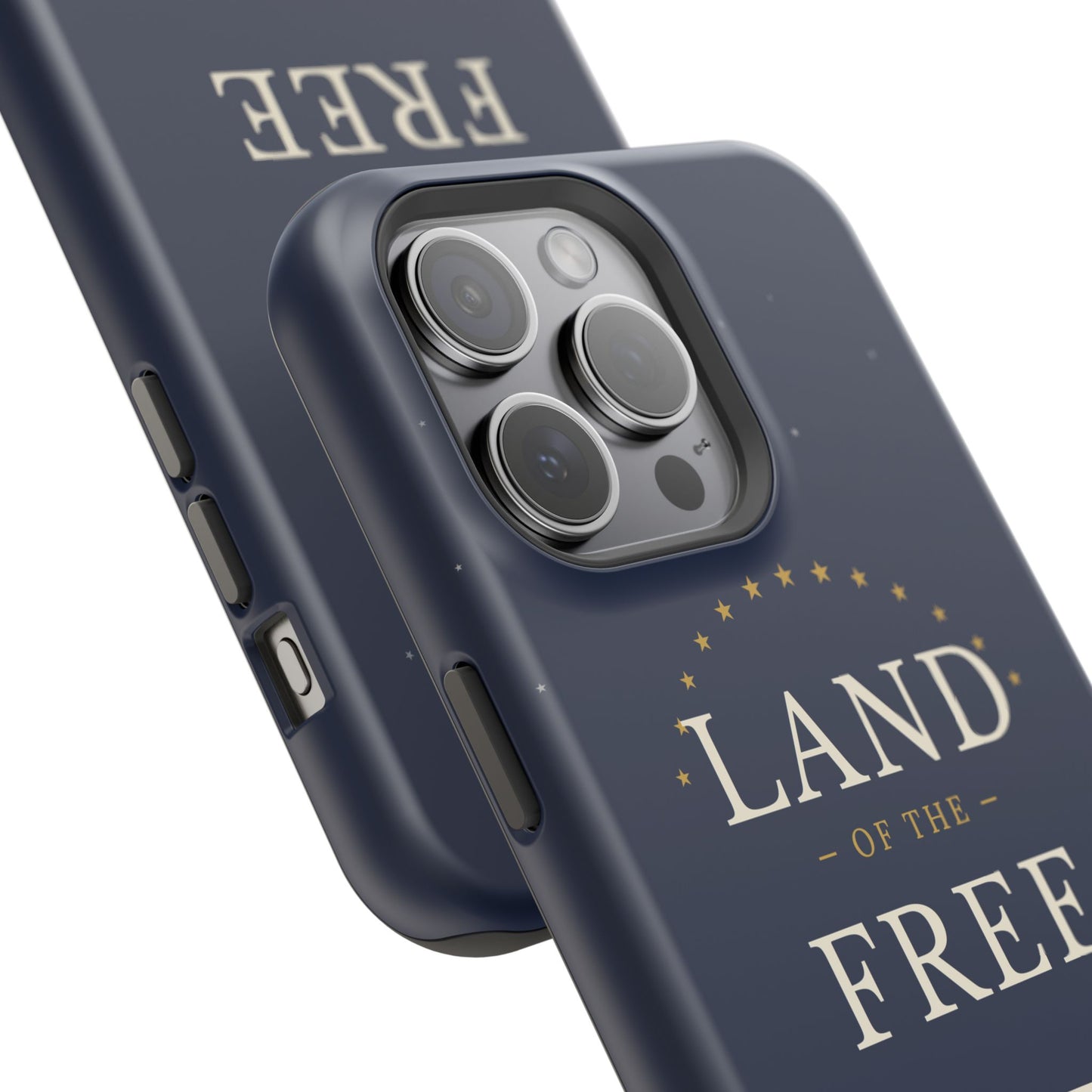 Land of the Free iPhone Impact-Resistant Case — Patriotic Stars & Stripes Phone Cover