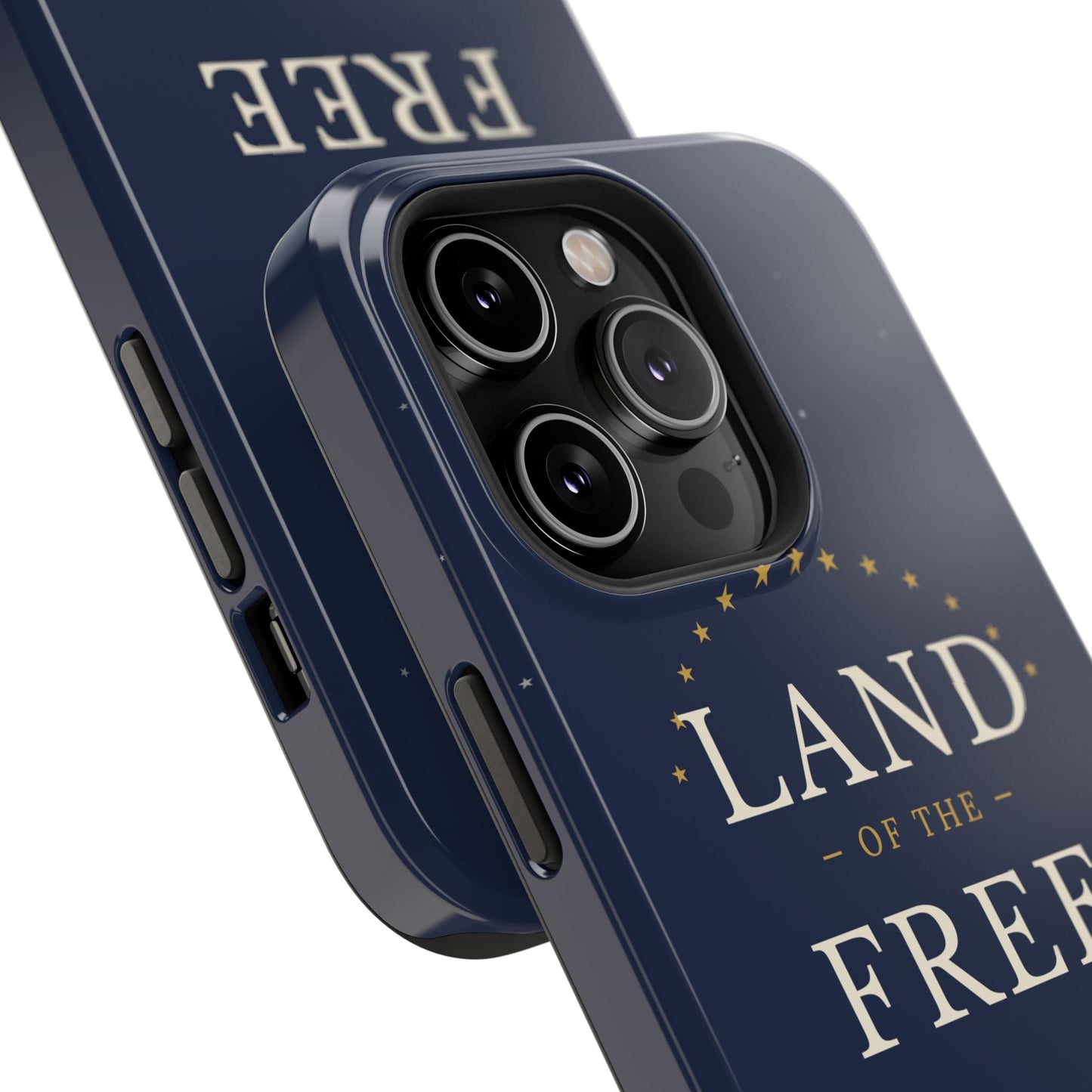 Land of the Free iPhone Impact-Resistant Case — Patriotic Stars & Stripes Phone Cover