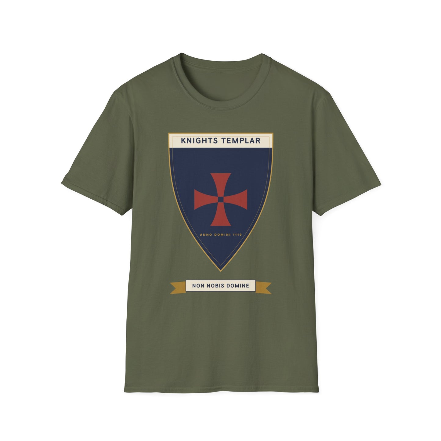 Knights Templar Shield T-Shirt — Vintage Crusader Cross Tee