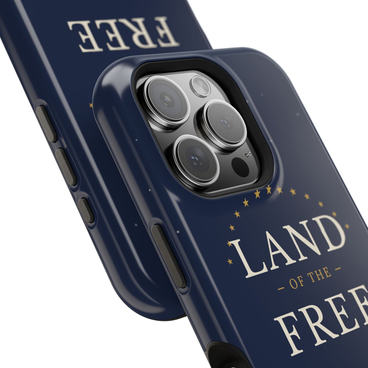 Land of the Free iPhone Impact-Resistant Case — Patriotic Stars & Stripes Phone Cover