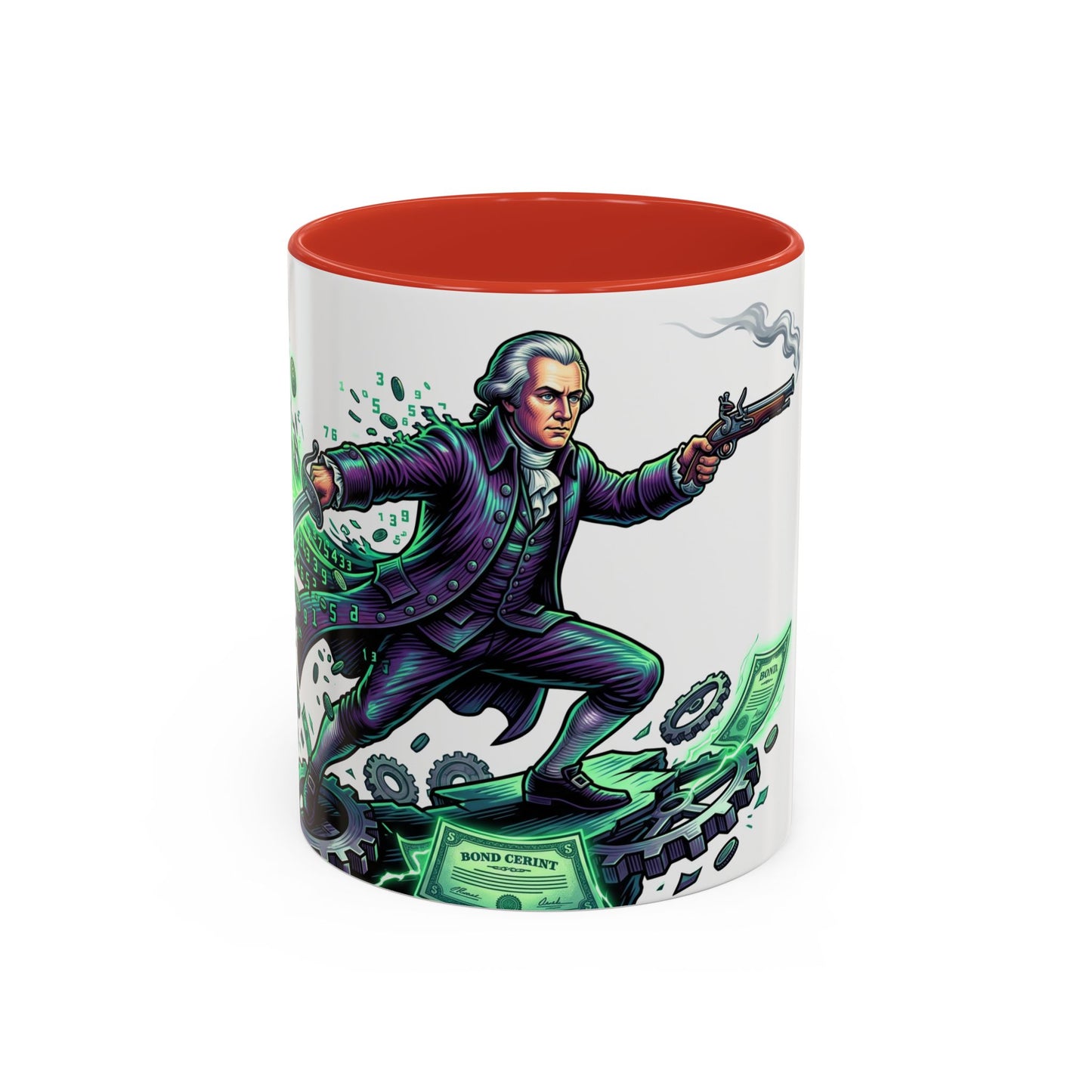Hamilton 'Revolutionary Cash Cavalier' Accent Coffee Mug (11/15 oz)