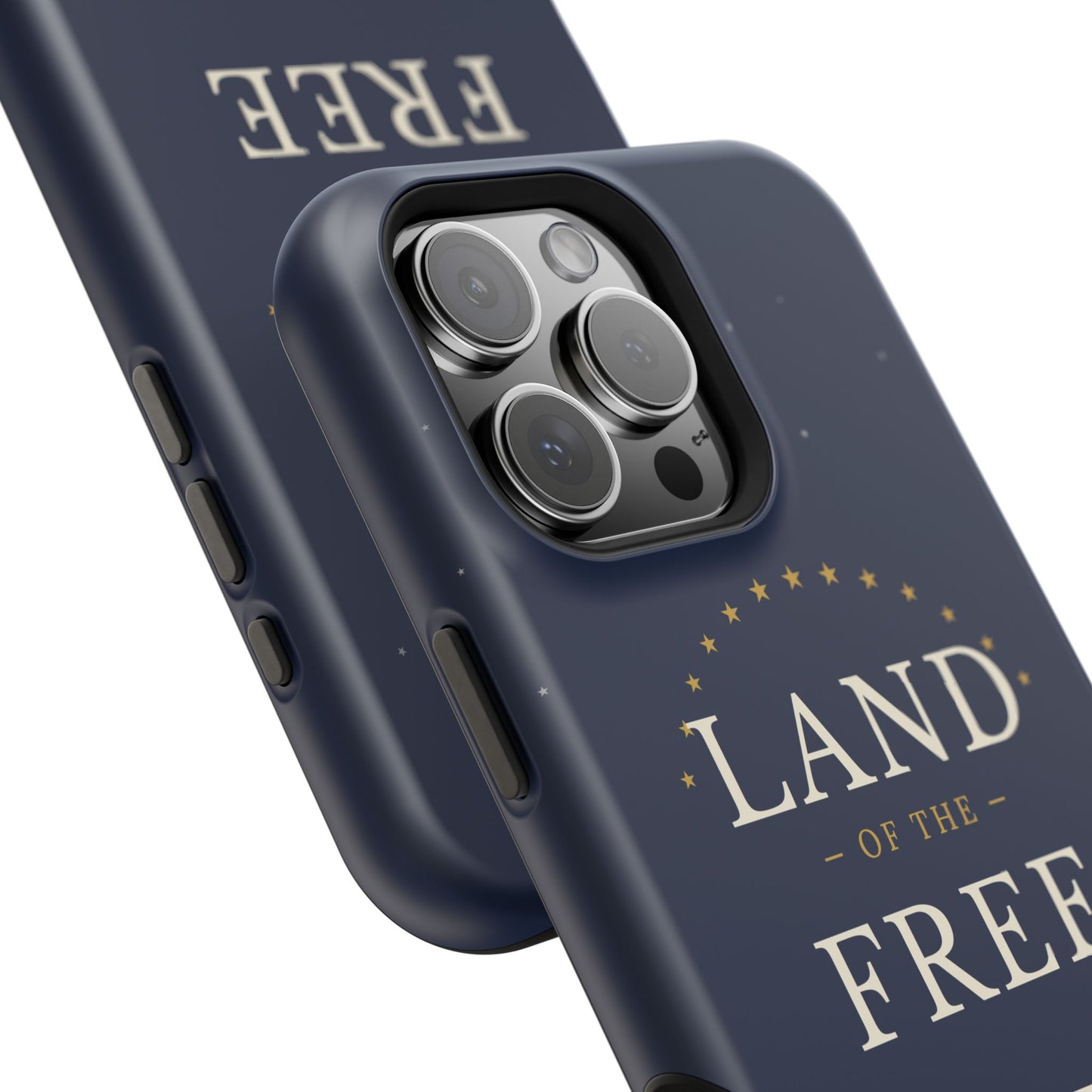 Land of the Free iPhone Impact-Resistant Case — Patriotic Stars & Stripes Phone Cover