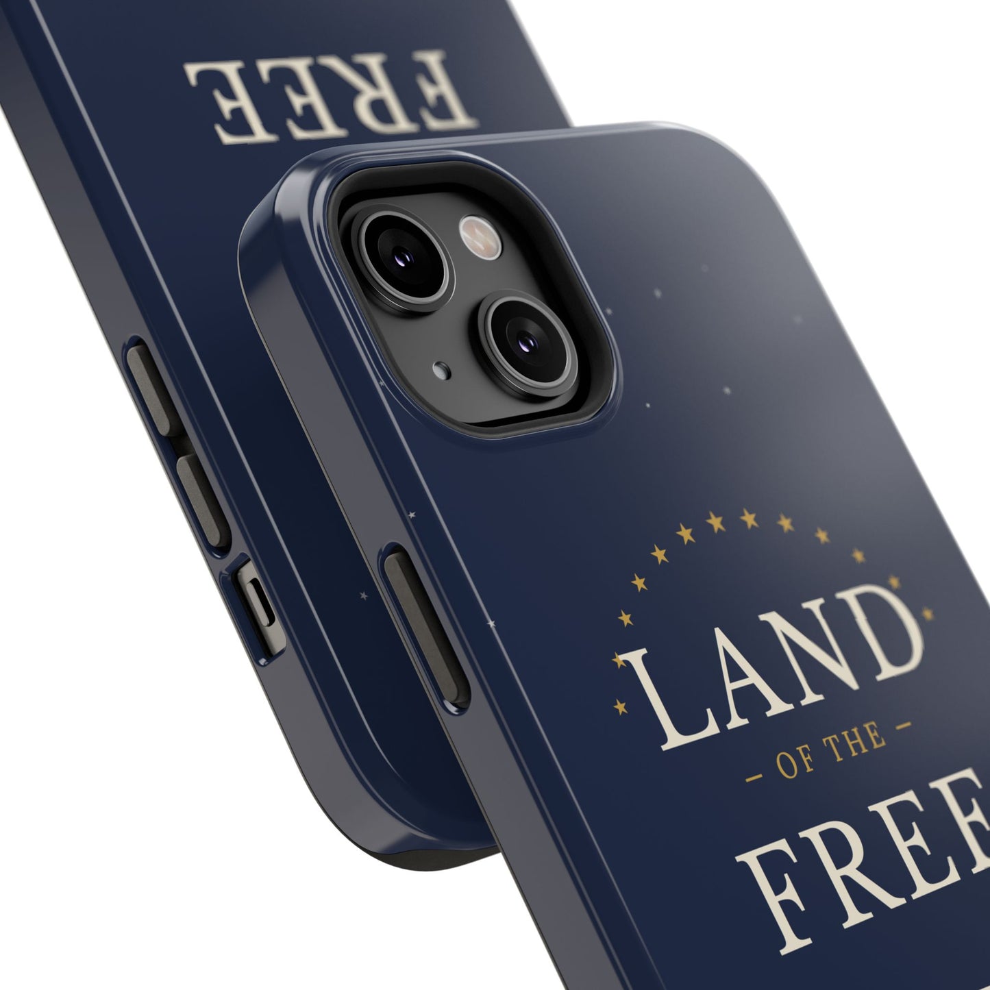 Land of the Free iPhone Impact-Resistant Case — Patriotic Stars & Stripes Phone Cover