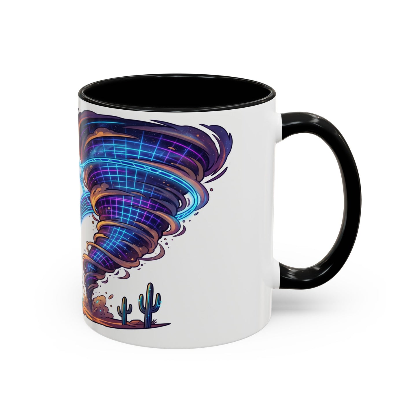 Cowboy vs. Tornado Accent Coffee Mug — Western Fantasy 11oz/15oz