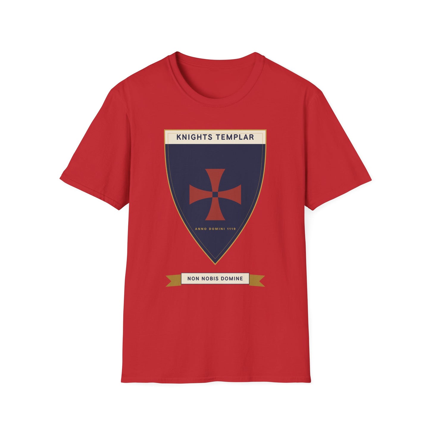 Knights Templar Shield T-Shirt — Vintage Crusader Cross Tee