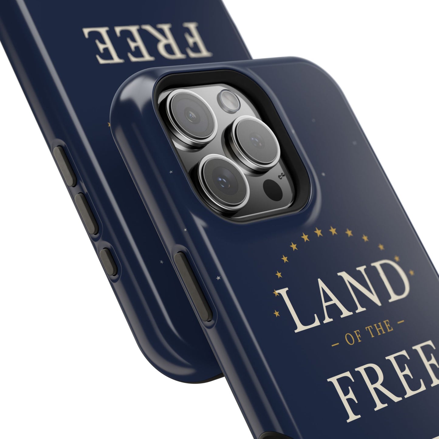 Land of the Free iPhone Impact-Resistant Case — Patriotic Stars & Stripes Phone Cover