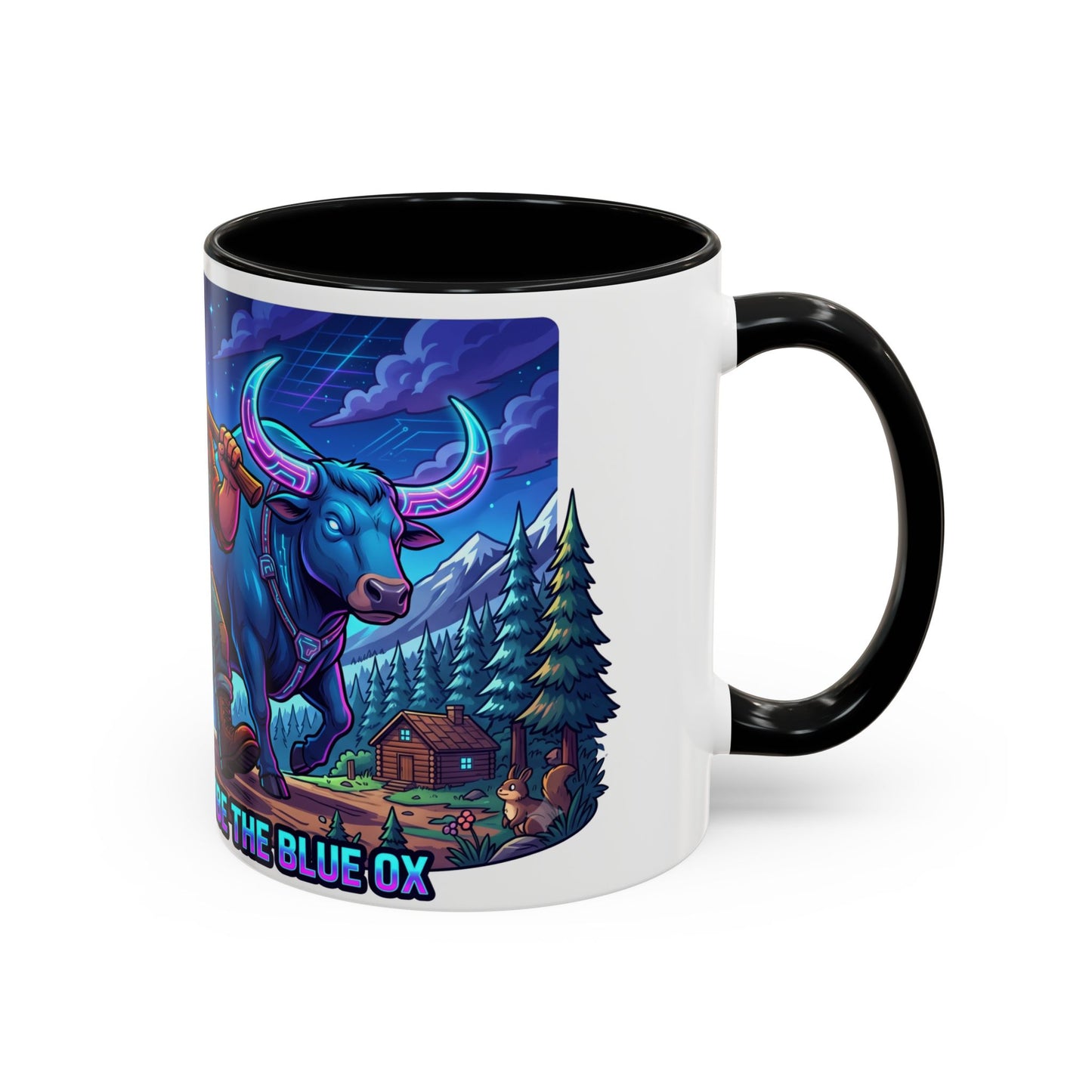 Paul Bunyan & Babe the Blue Ox Coffee Mug — Rustic Lumberjack Accent Mug