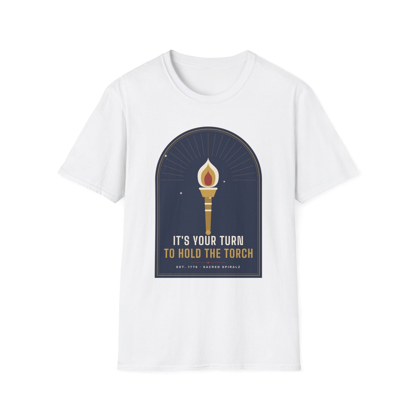 Torch Graphic T-Shirt — "It's Your Turn to Hold the Torch" Inspirational Tee