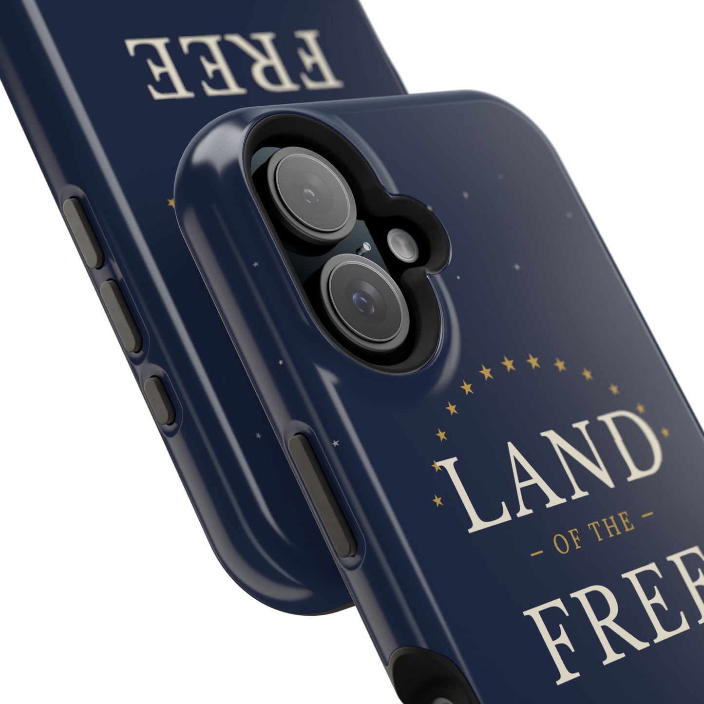 Land of the Free iPhone Impact-Resistant Case — Patriotic Stars & Stripes Phone Cover