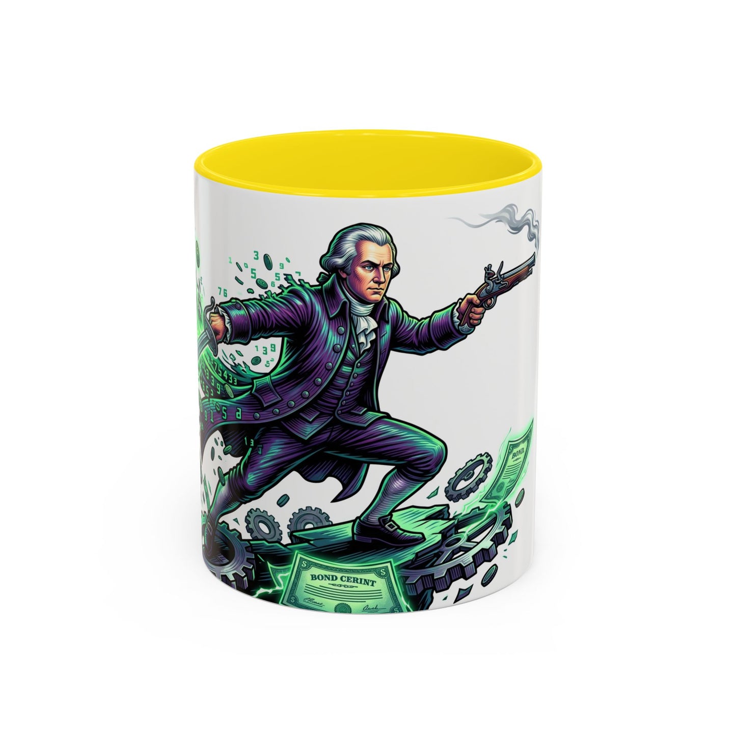 Hamilton 'Revolutionary Cash Cavalier' Accent Coffee Mug (11/15 oz)
