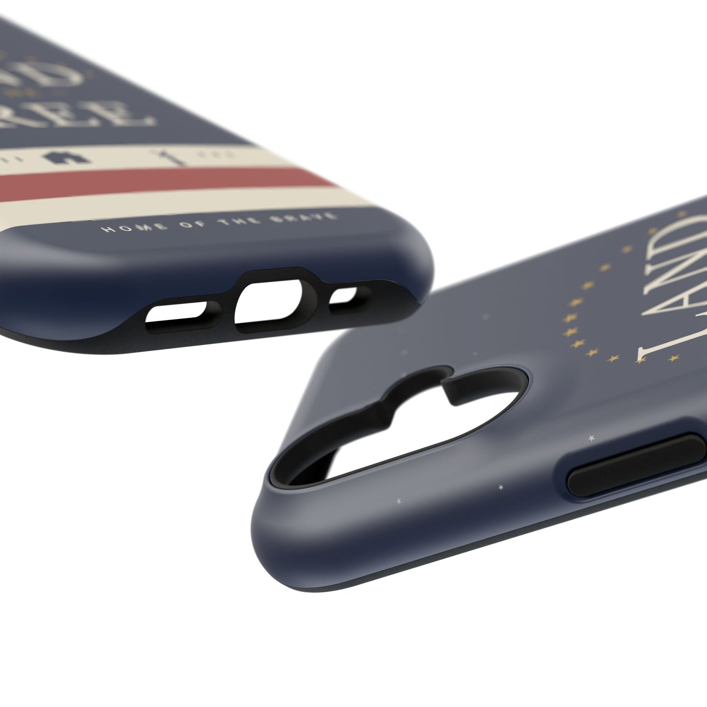 Land of the Free iPhone Impact-Resistant Case — Patriotic Stars & Stripes Phone Cover