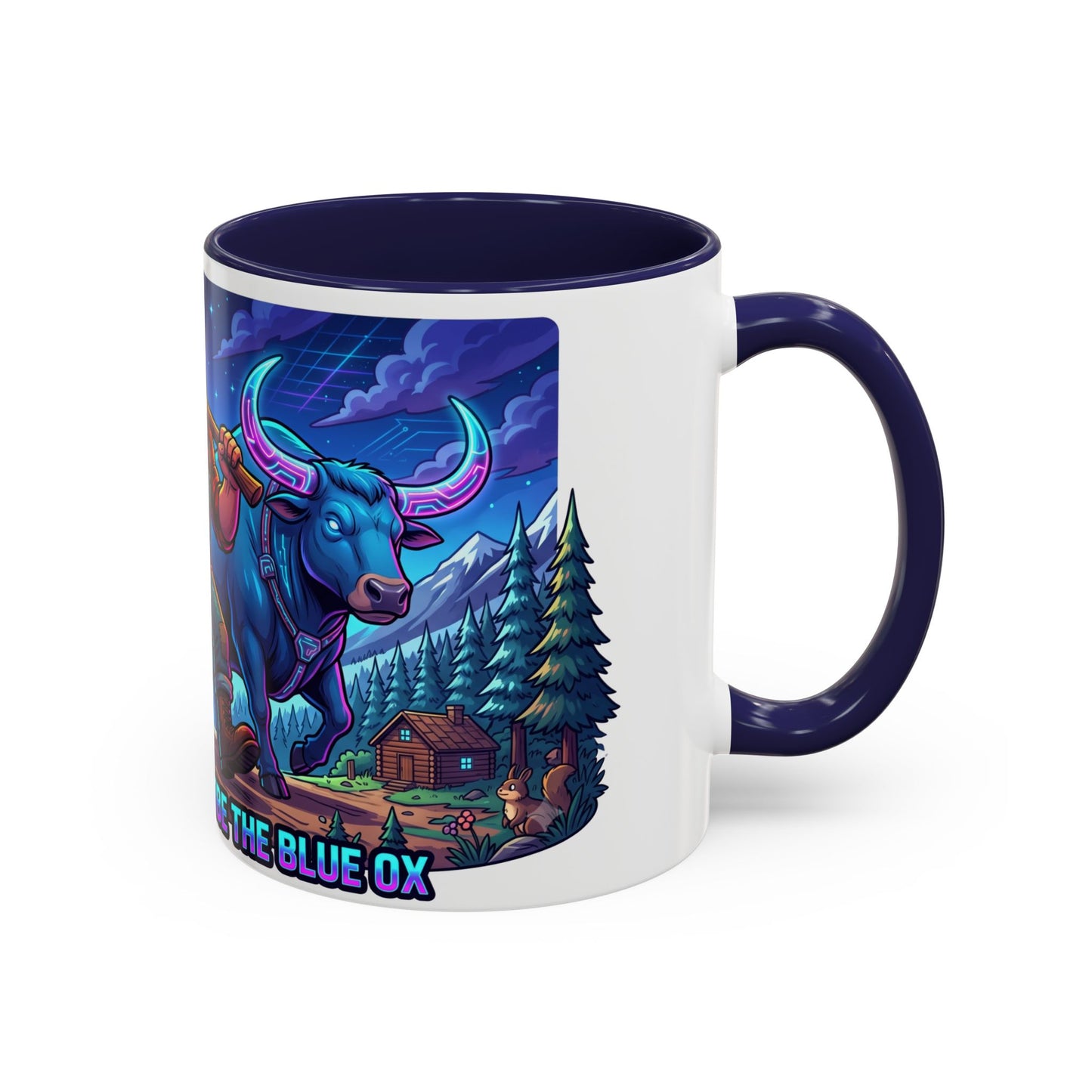 Paul Bunyan & Babe the Blue Ox Coffee Mug — Rustic Lumberjack Accent Mug