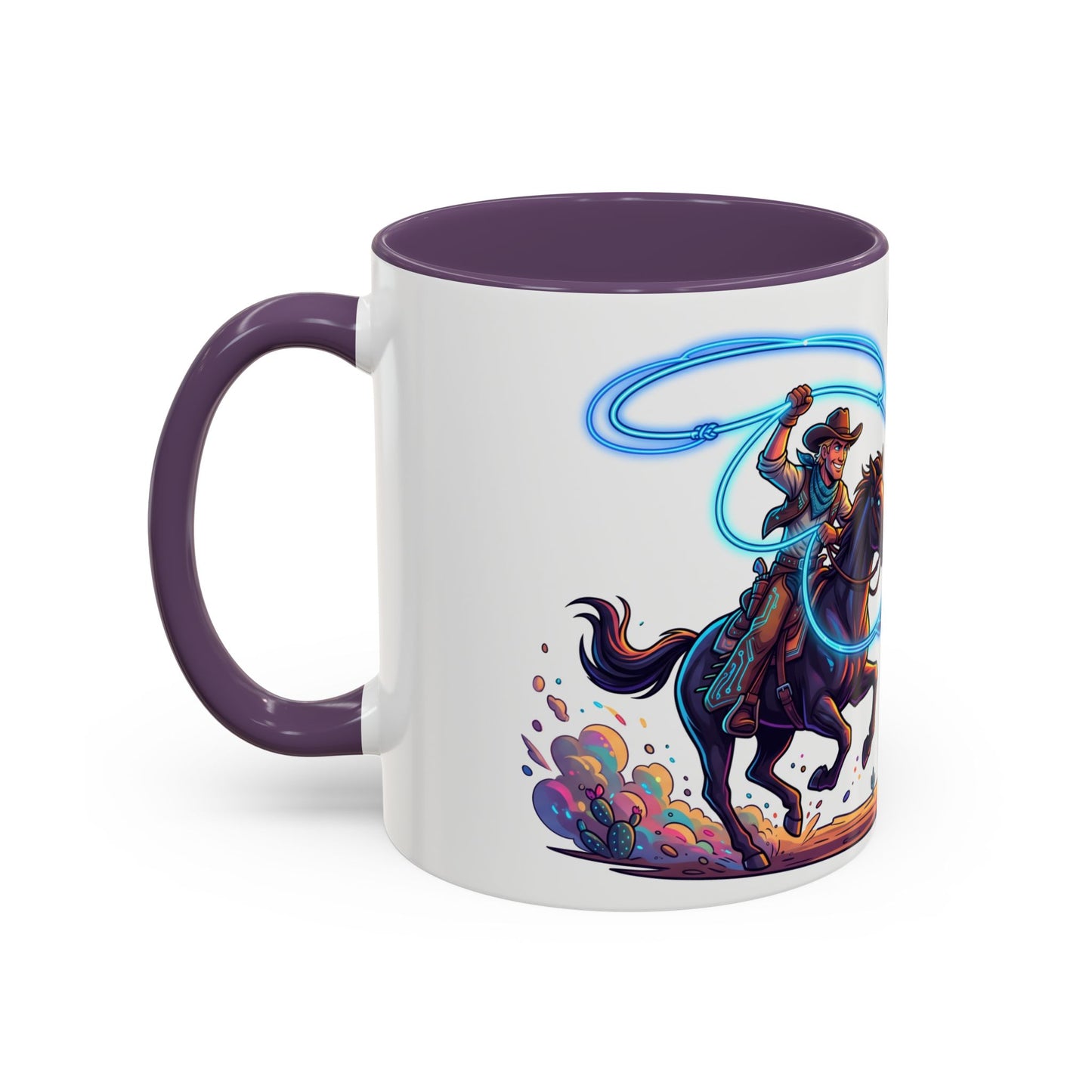 Cowboy vs. Tornado Accent Coffee Mug — Western Fantasy 11oz/15oz