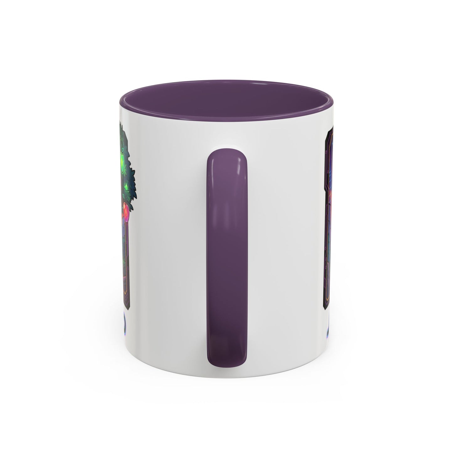 Johnny Appleseed Accent Coffee Mug — Colorful Retro Nature Art (11/15oz)