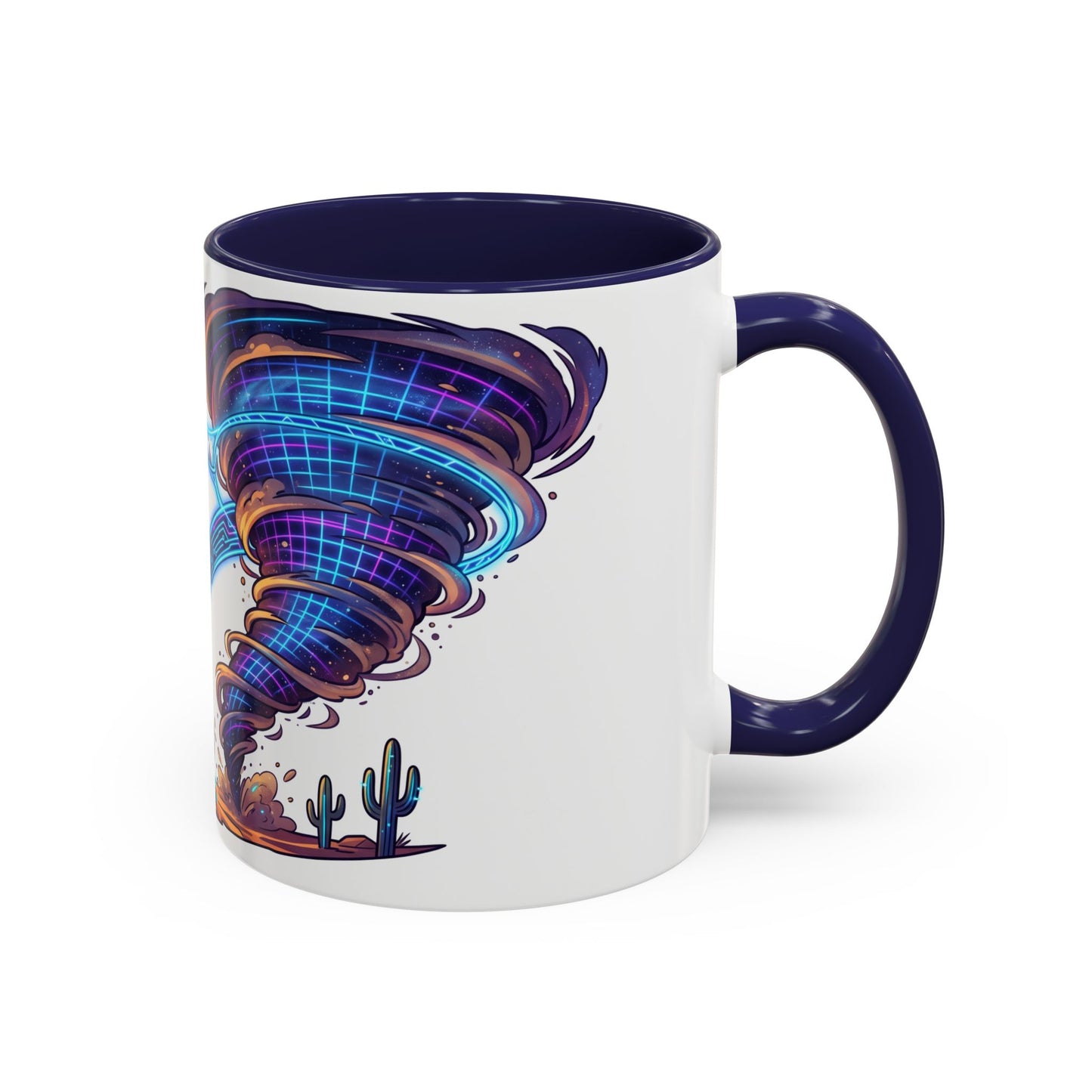 Cowboy vs. Tornado Accent Coffee Mug — Western Fantasy 11oz/15oz